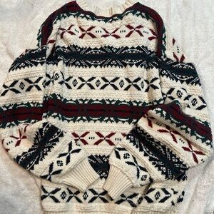 Men's Crewneck Sweater - Multicolor Pattern
